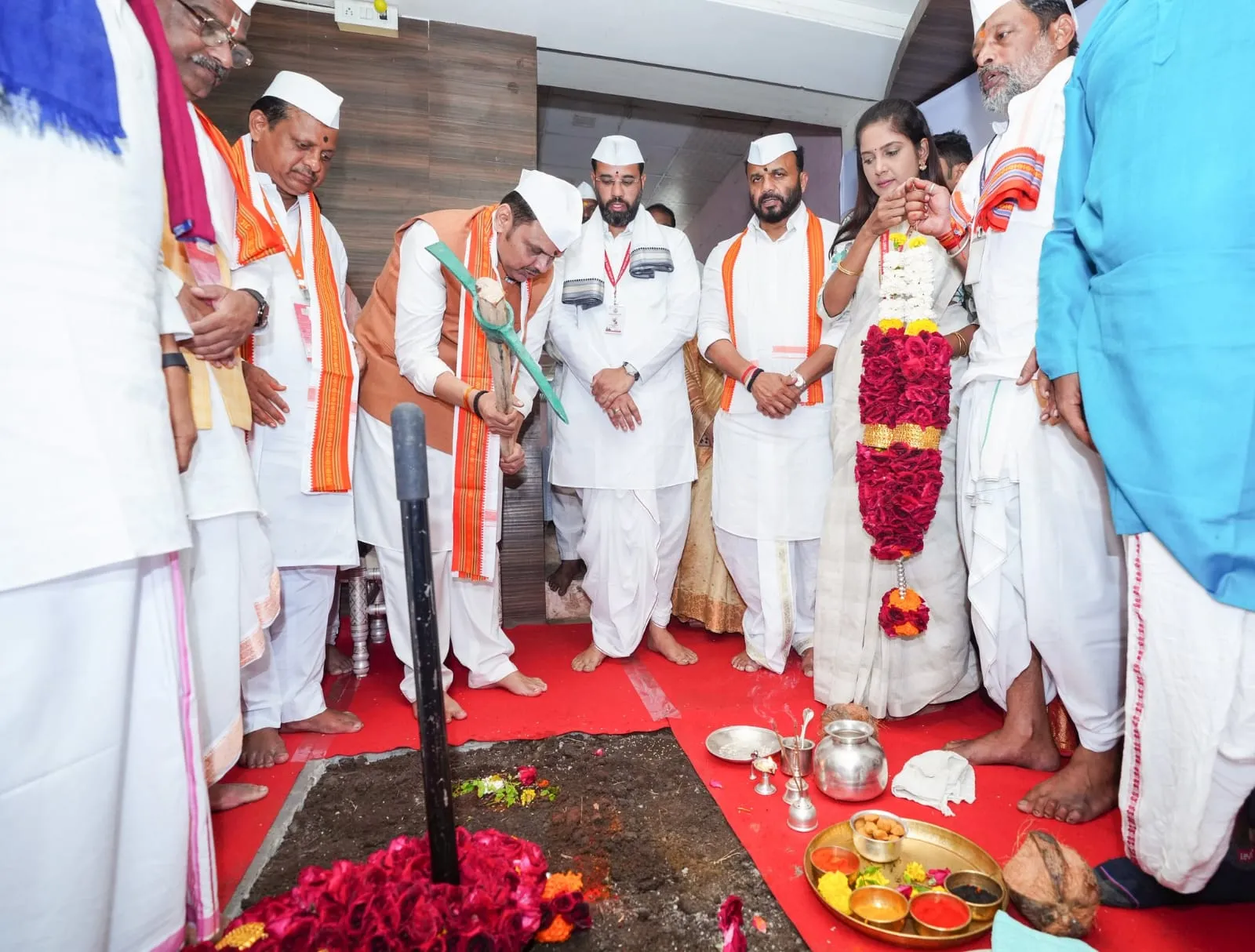 Bhoomi pooja bhakta  niwas in pandarpur