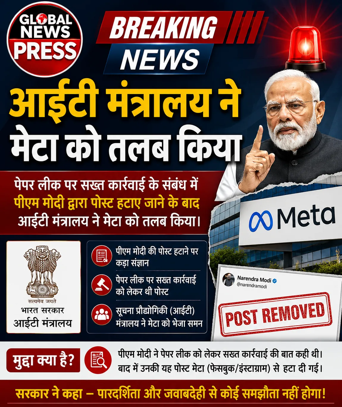 आईटी मंत्रालय ने मेटा को तलब किया