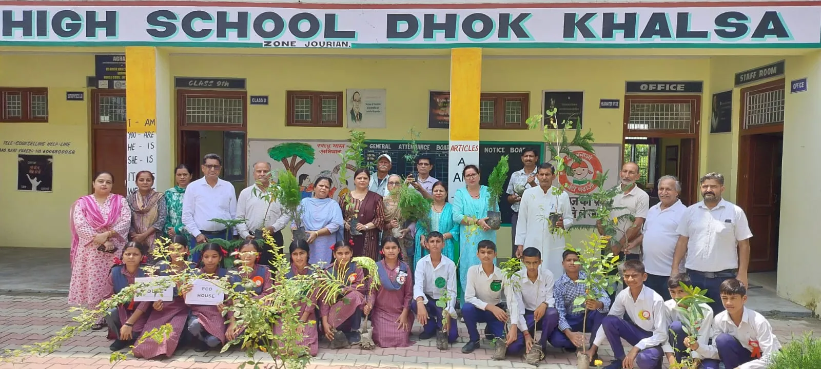 Synergetic Green Warriors Foundation Conducts Plantation Drive at PM SHRI High School Dhok Khalsa, Jourian