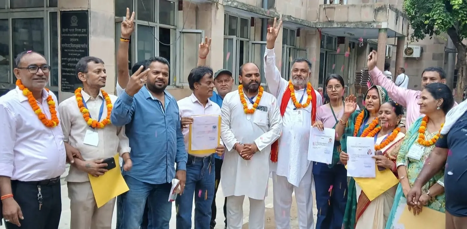 "टाउन वेडिंग कमेटी (TVC) चुनावों में करोल बाग ज़ोन से प्रत्याशि अमरनाथ राजपूत की बड़ी जीत।"
