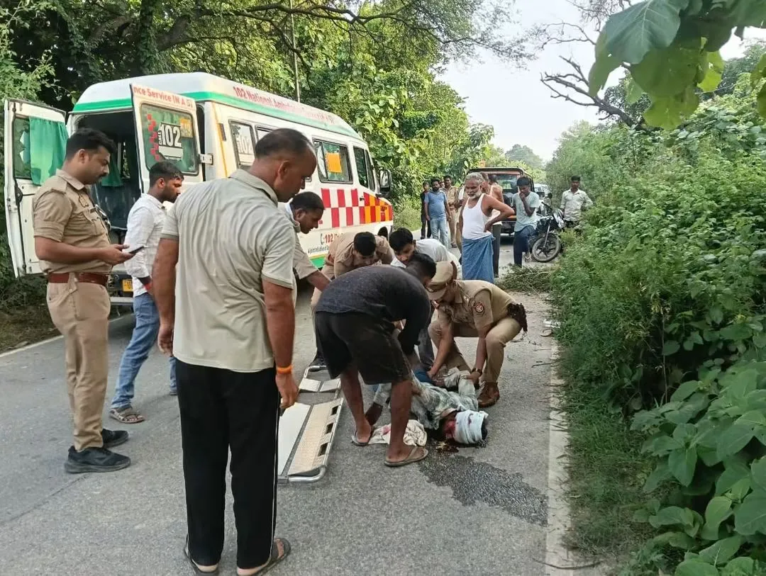 बाइक अनियंत्रित होकर झाड़ियों में गिरी, चालक घायल, CHC में भर्ती