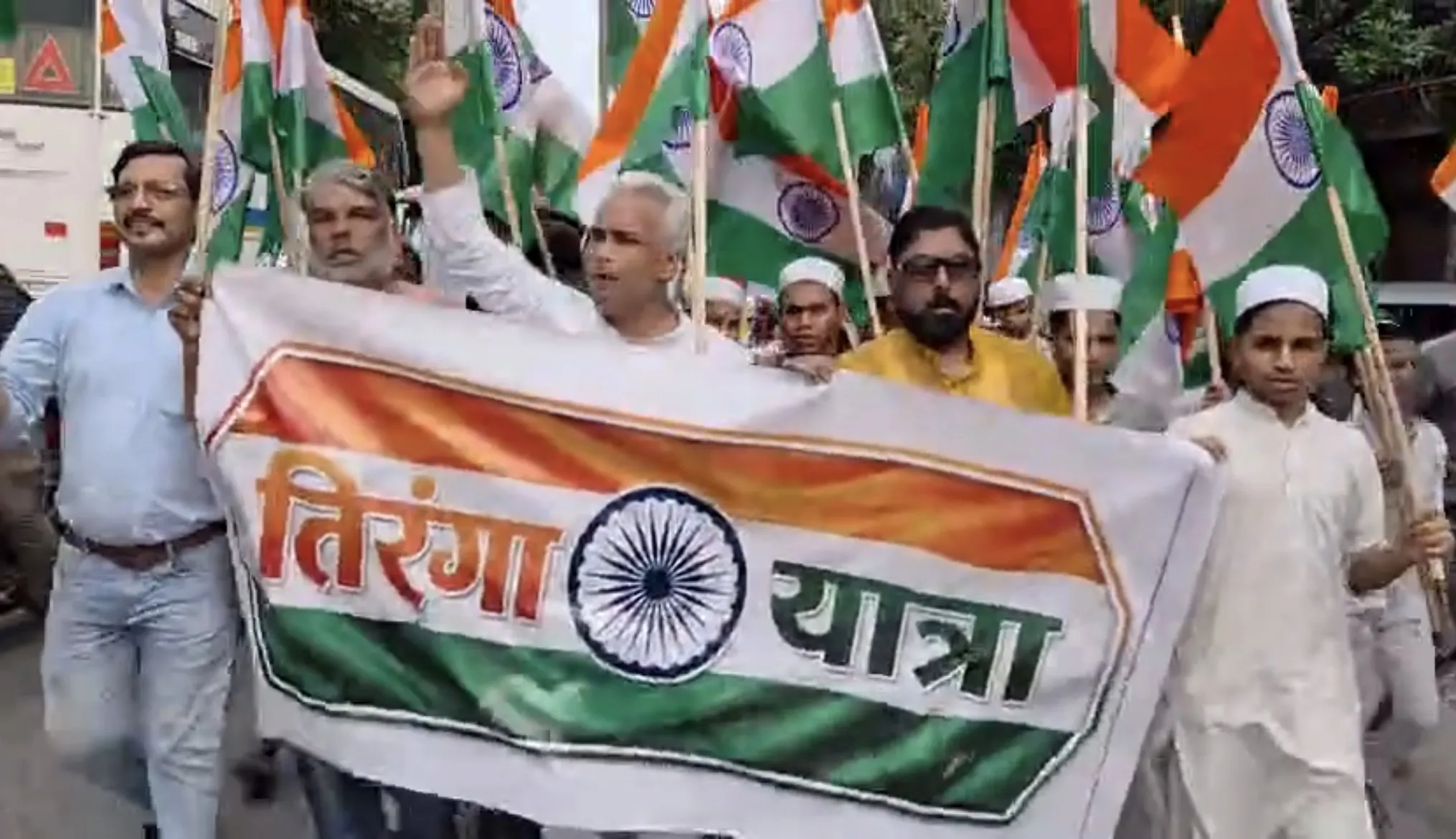 Tiranga Yatra Held in Shaheen Bagh Under Har Ghar Tiranga Campaign
