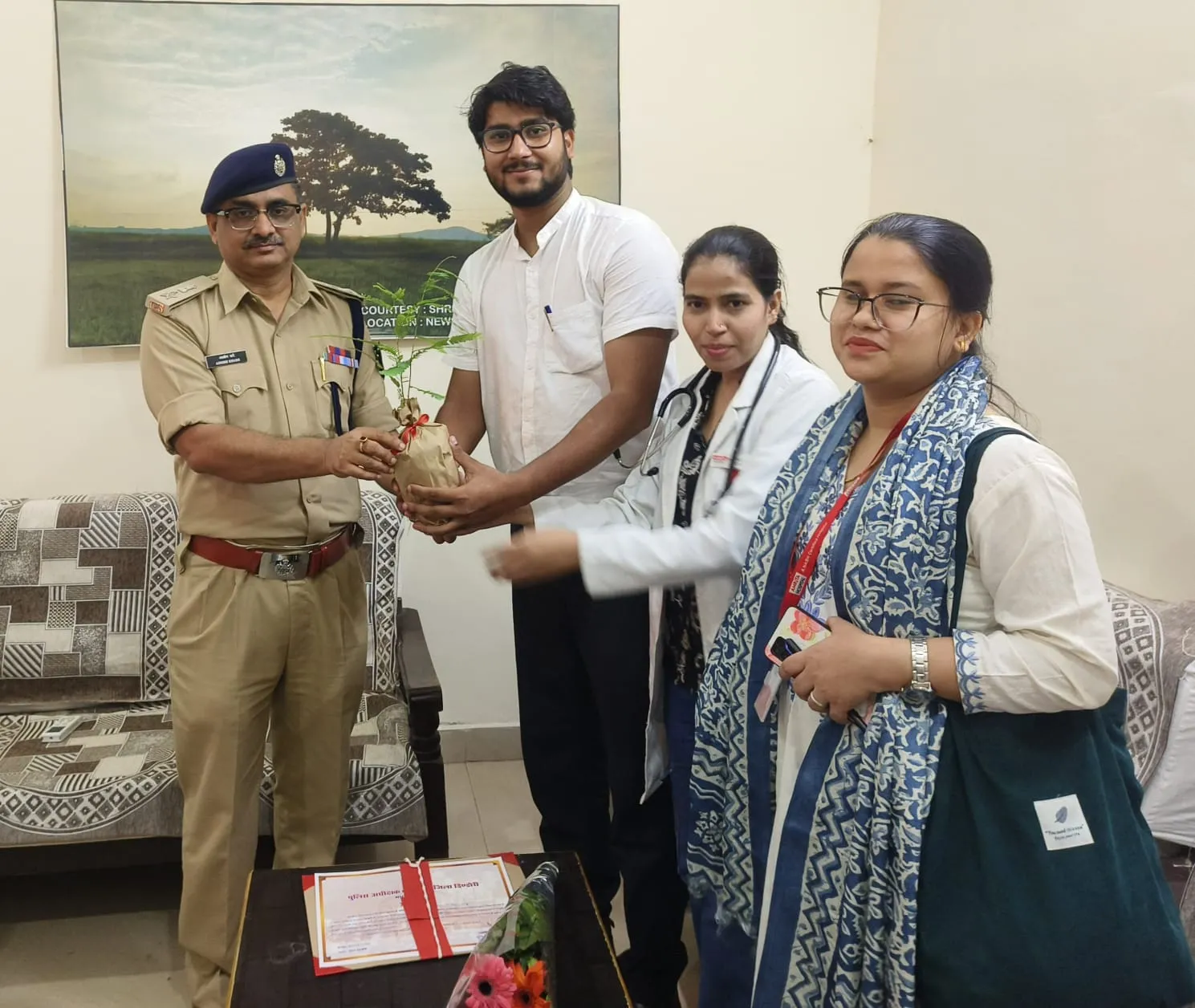 पुलिस कंट्रोल रूम में स्वास्थ्य परीक्षण एवं रक्तदान शिविर आयोजित