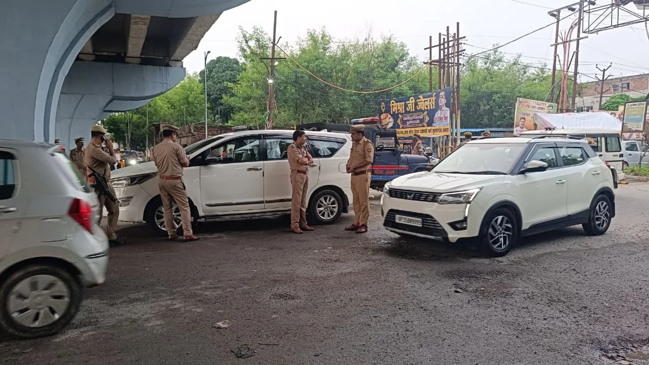 रक्षाबंधन पर्व को लेकर एसएसपी ने किया मरहला चौराहे का निरीक्षण