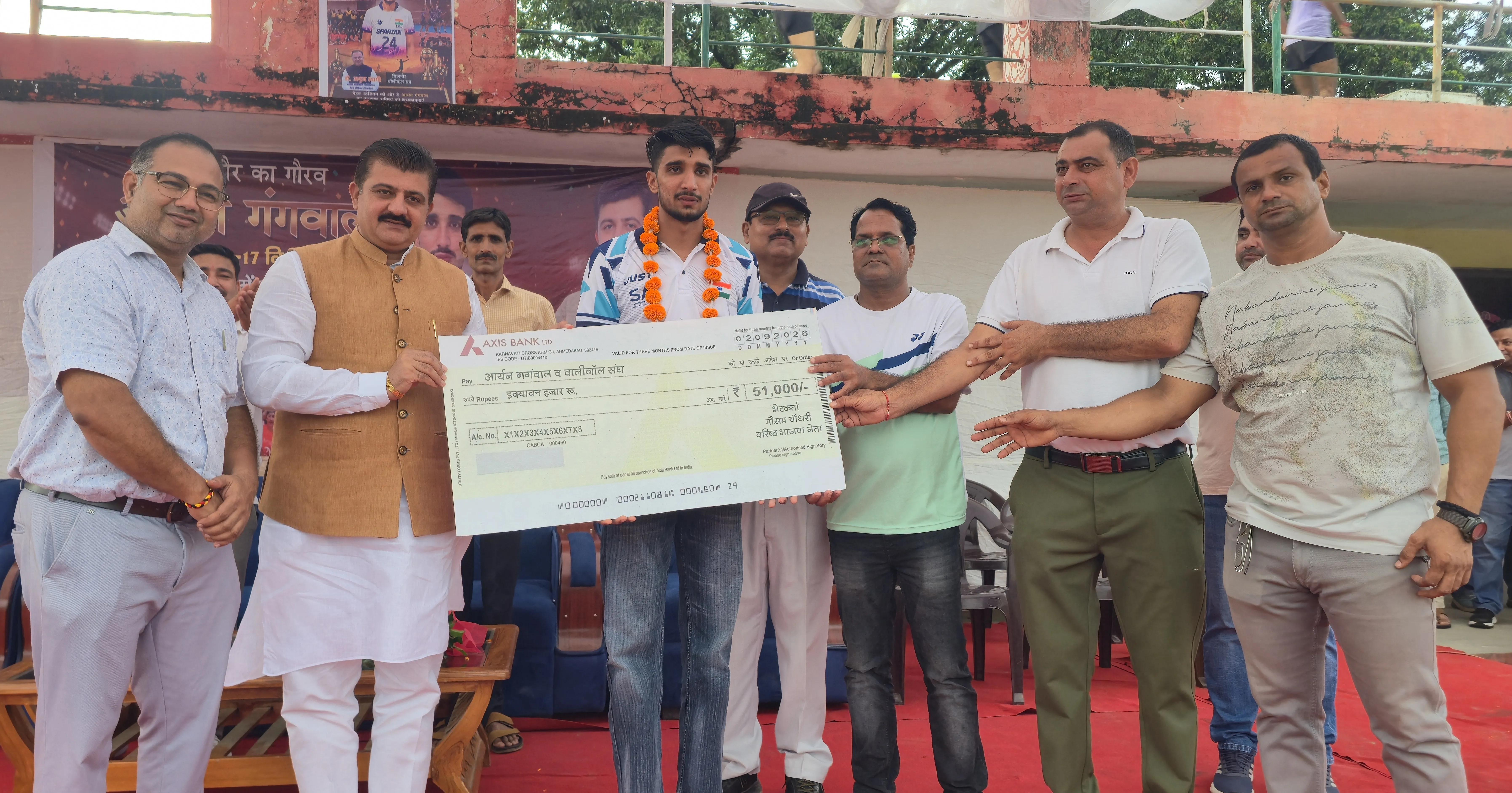 दोहा में शानदार प्रदर्शन करने वाले आर्यन गंगवाल सम्मानित, खेल सुविधाओं के लिए बड़ी घोषणाएं