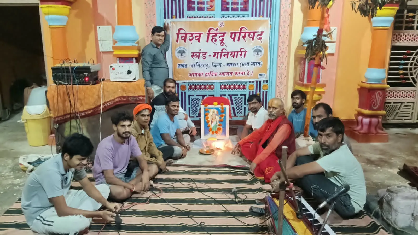 श्यामपुरा में मनाया श्री कृष्णा जन्माष्ट्मी पर्व और विश्व हिन्दू परिषद का स्थापना दिवस।