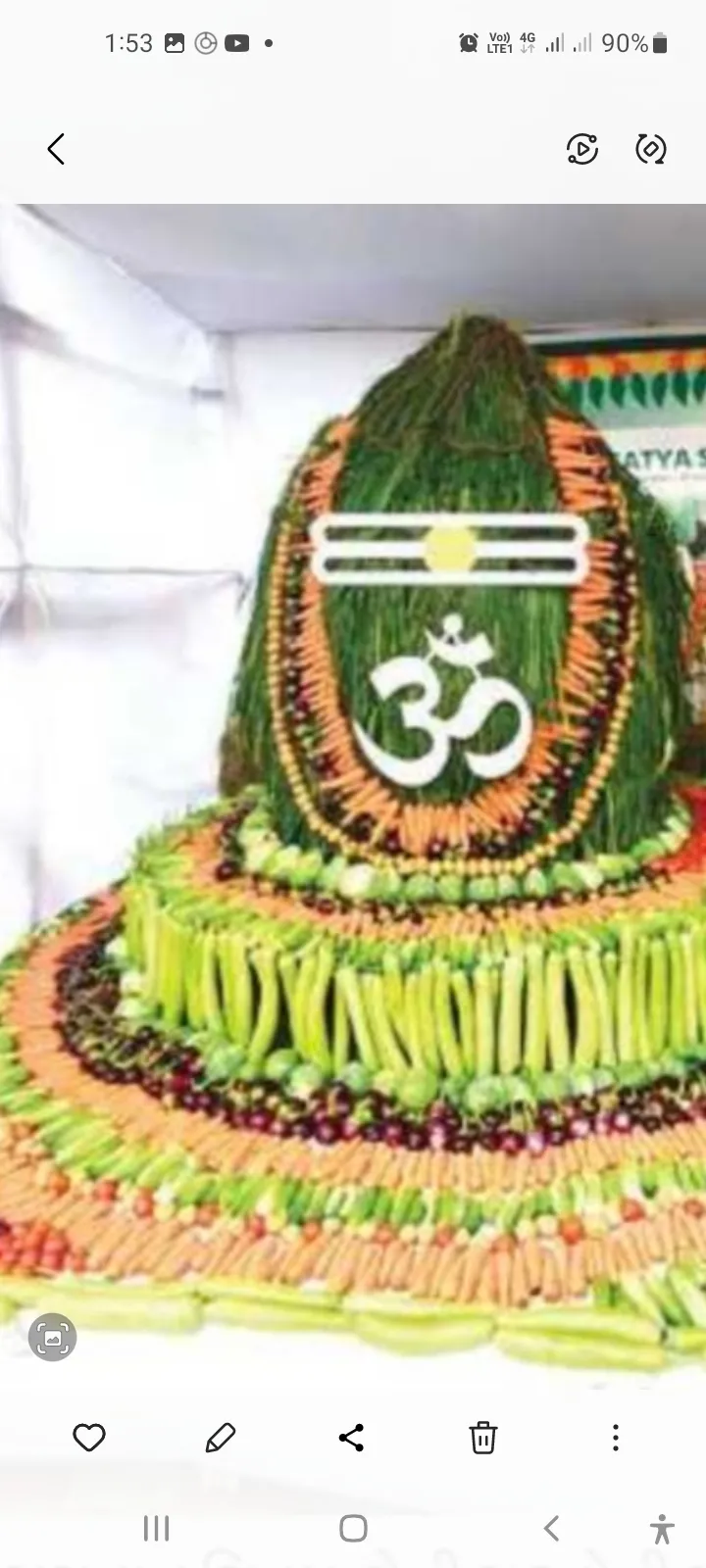 લીલા શાકભાજી માંથી શિવલિંગ બનાવી ૐ તપતી કુબેરઈશ્વર મહાદેવ