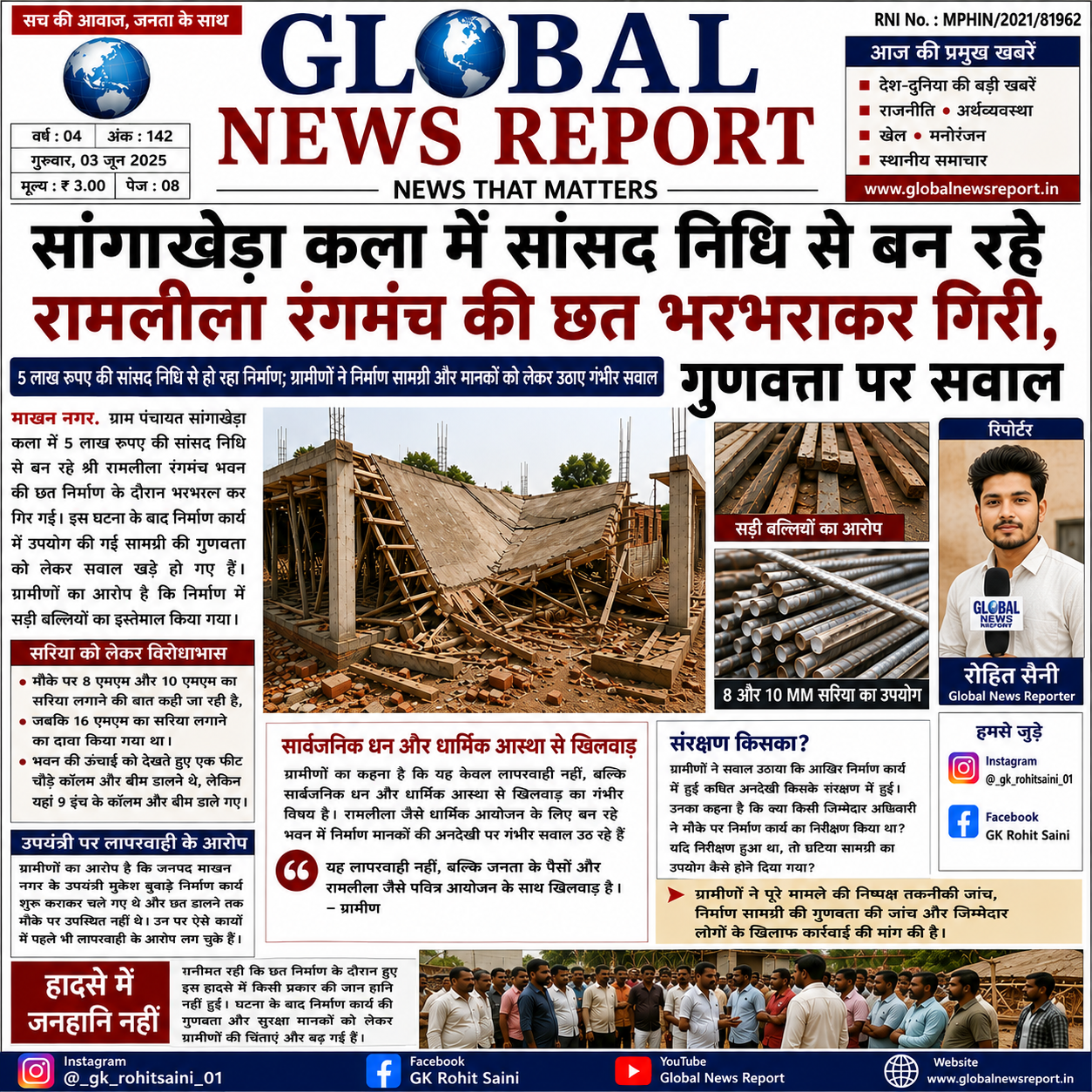 आदर्श ग्राम पंचायत सांगाखेड़ा कलां